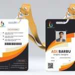 Free Employee Card Identity Information Template Design