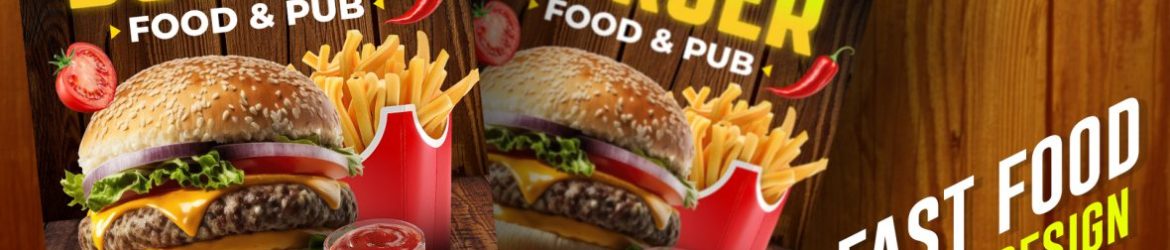 Free Fast Food Burger Poster Design