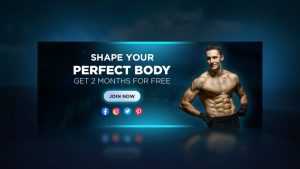 Free Fitness Advertising Banner Design Template