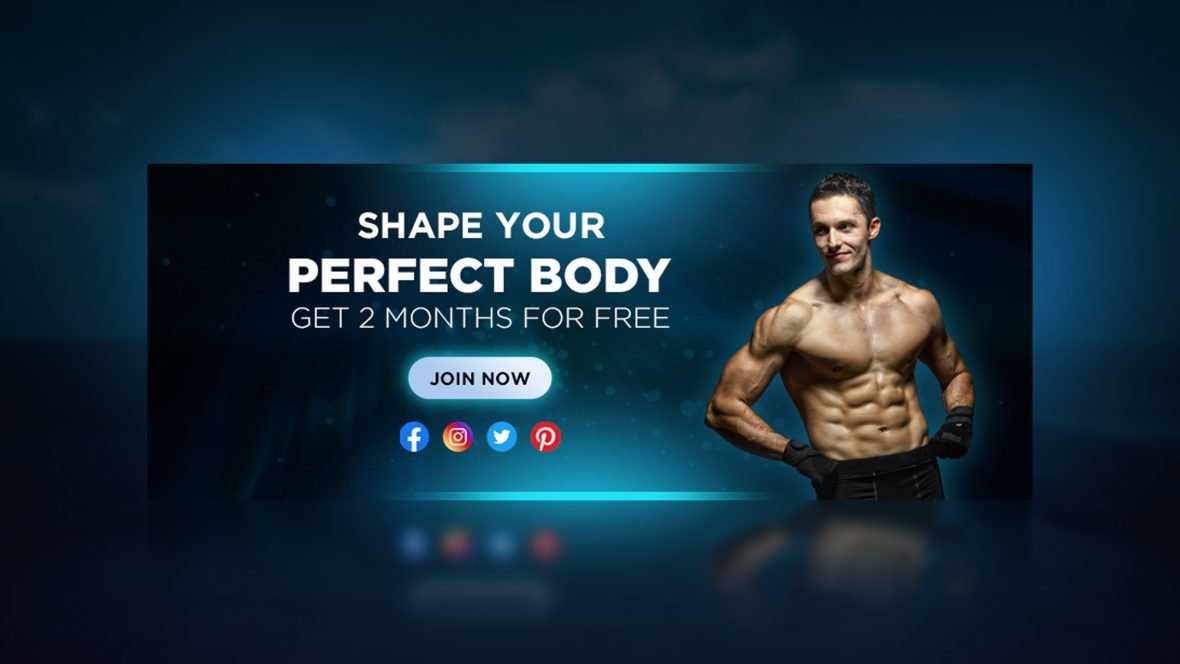 Free Fitness Advertising Banner Design Template