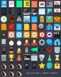 Free Flat Vector Icon Set