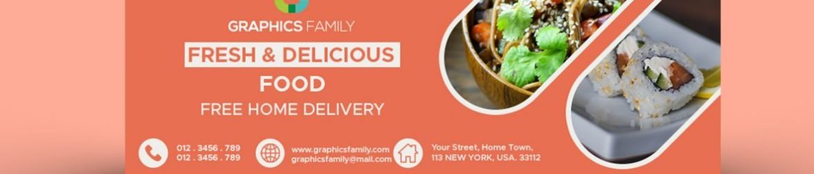 Free Food Delivery Facebook Cover Template