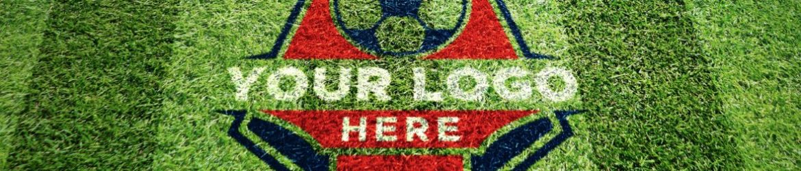 Free Football Field Grass Photoshop Logo Mockup