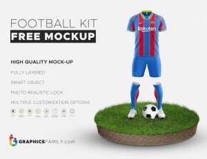 Free Football Kit Mockup Template