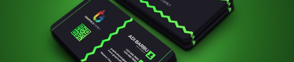 Free Green and Black Business Card Template