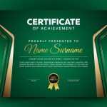 Free Green Certificate Design Template