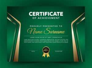 Free Green Certificate Design Template