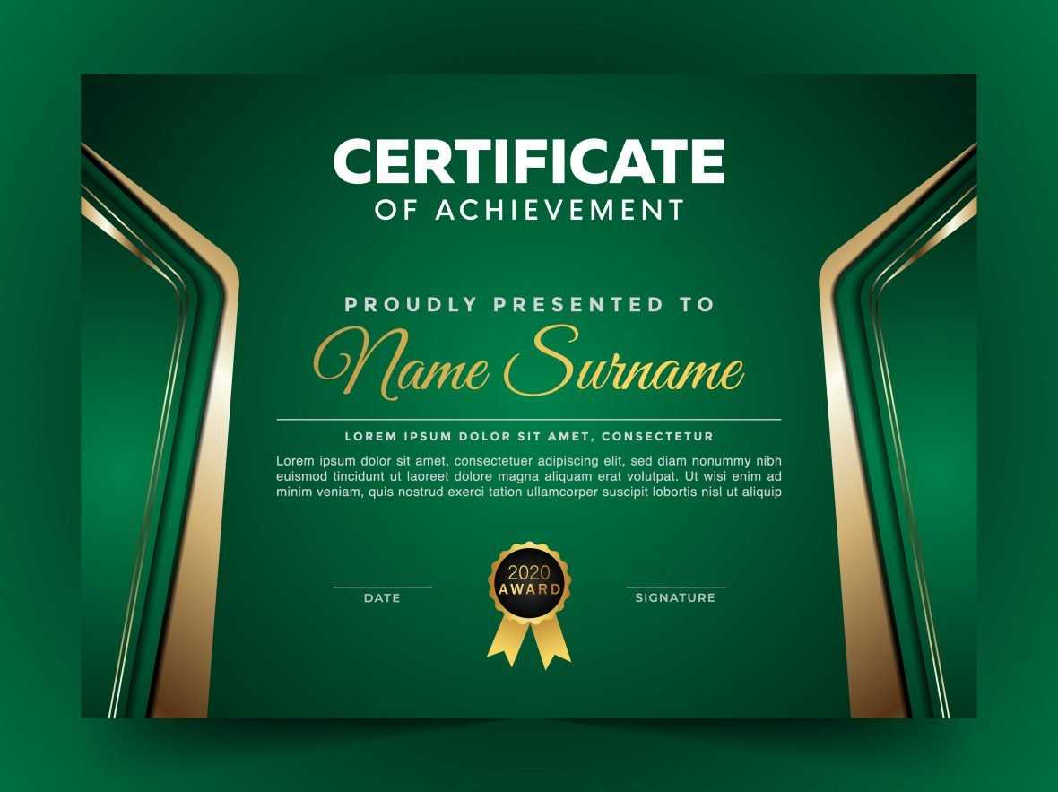 Free Green Certificate Design Template