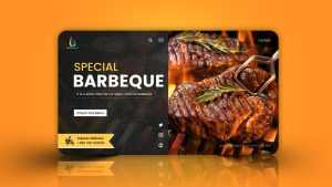 Free Header Design with Menu for Restaurant Website