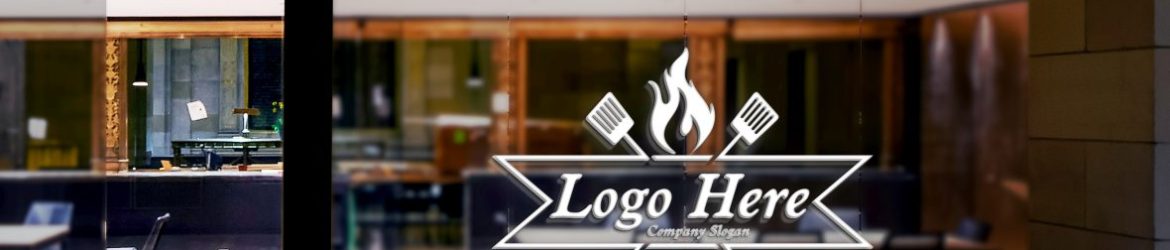 Free High-Resolution 3D Glass Logo Mockup