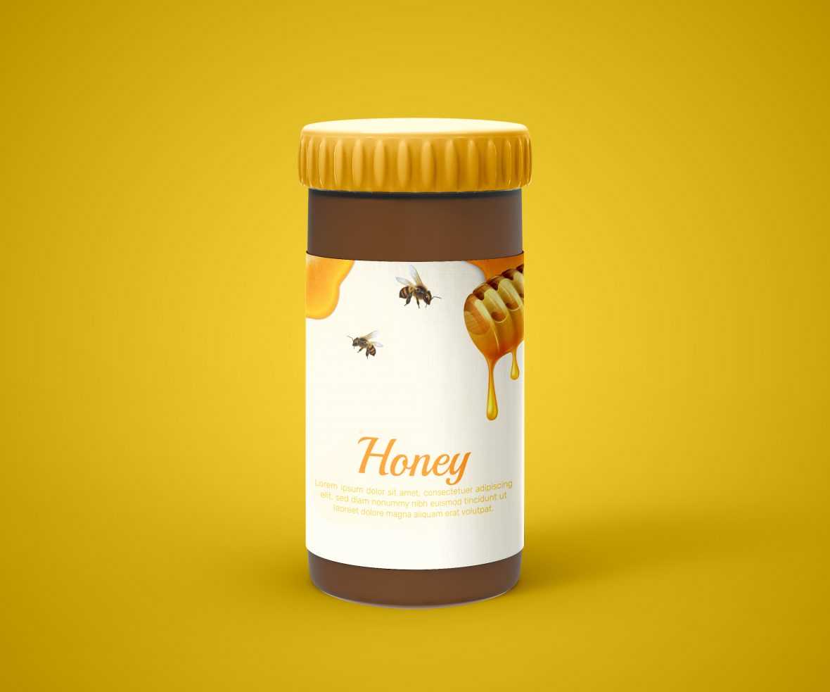 Free Honey Jar Mockup