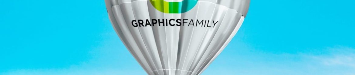 Free Hot Air Balloon Logo Mockup