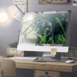 Free iMac Workplace PSD Mockup