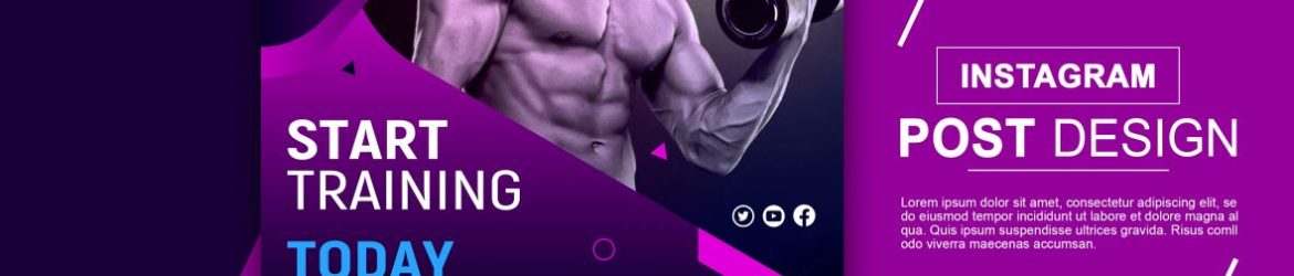 Free Instagram Fitness Business Model Post Design Template