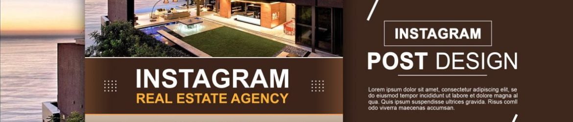 Free Instagram Post Design for Real Estate Agency Free Instagram Post Design for Real Estate Agency