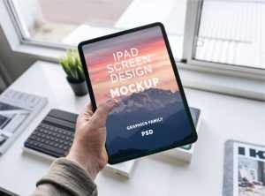 Free iPad Screen Design Mockup