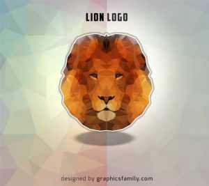 Free Lion Low Poly .psd Logo Source