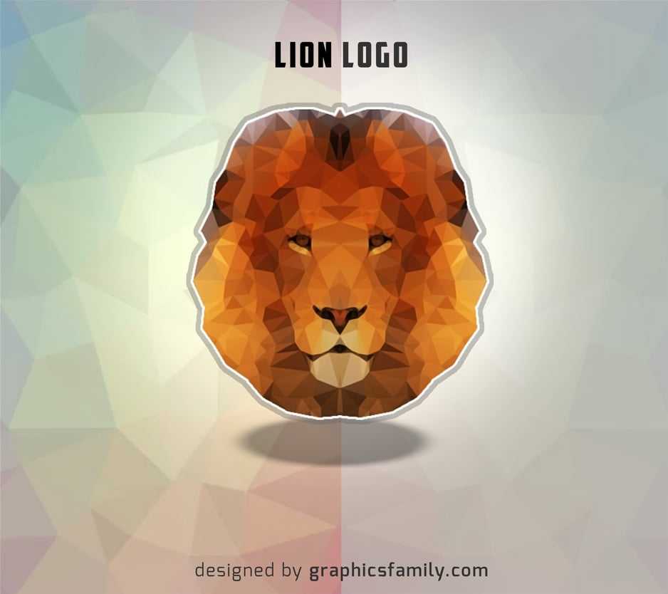 Free Lion Low Poly .psd Logo Source