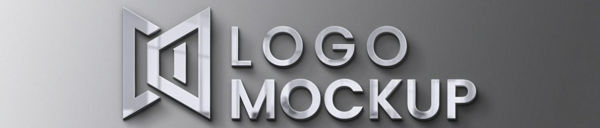 Free Logo Mockup 3D Modern Wall