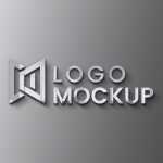 Free Logo Mockup 3D Modern Wall