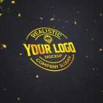 Free Logo Mockup Gold Foil Effect