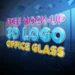 Free Logo Mockup Office Glass 3D - Download Grátis Free Logo Mockup Office Glass 3D
