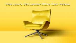 Free Luxury CEO Leather Office Chair Mockup