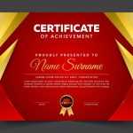Free Luxury Red and Gold Certificate Design