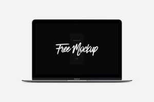 Free MacBook PSD Mockup