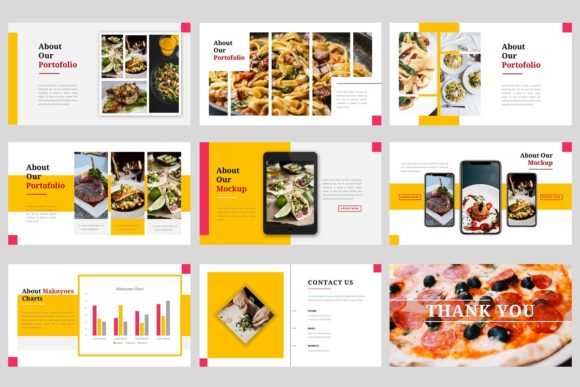 Free Maknyoes Restaurant and Food Editable PowerPoint Template Presentation