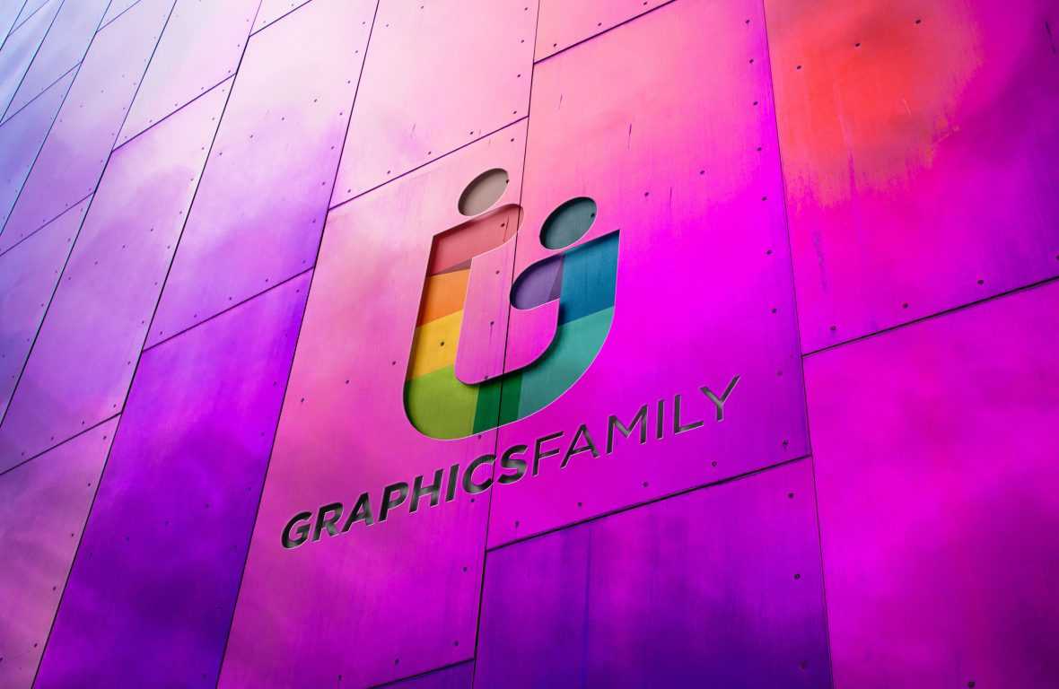 Free Metal Wall Logo Mockup