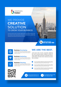 Free Modern Blue Flyer Design Template