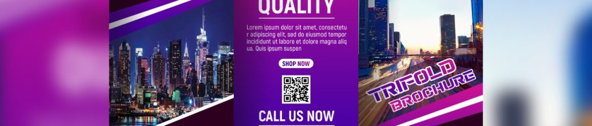 Free Modern Business Trifold Brochure PSD Template