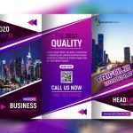Free Modern Business Trifold Brochure PSD Template