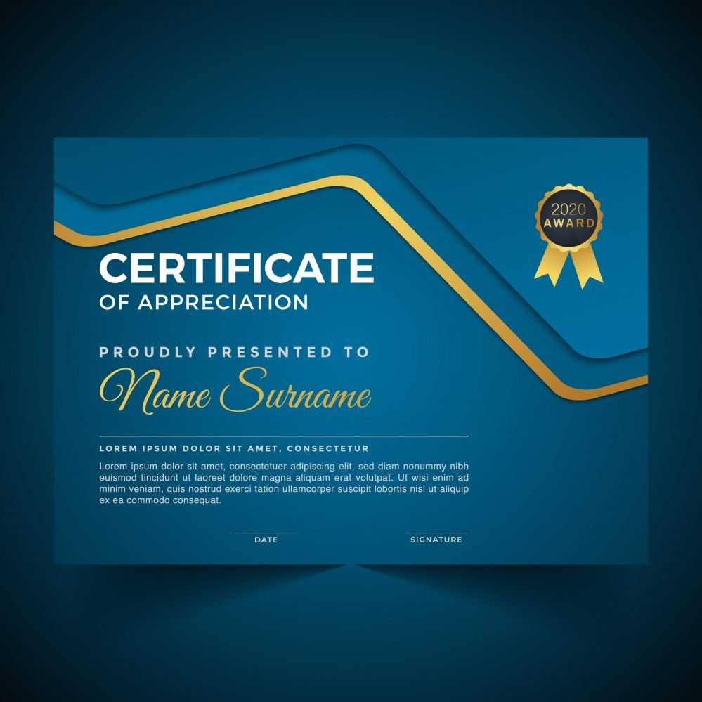 Free Modern Certificate Template of Appreciation