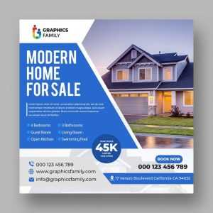 Free Modern Real Estate Social Media Post Design Template