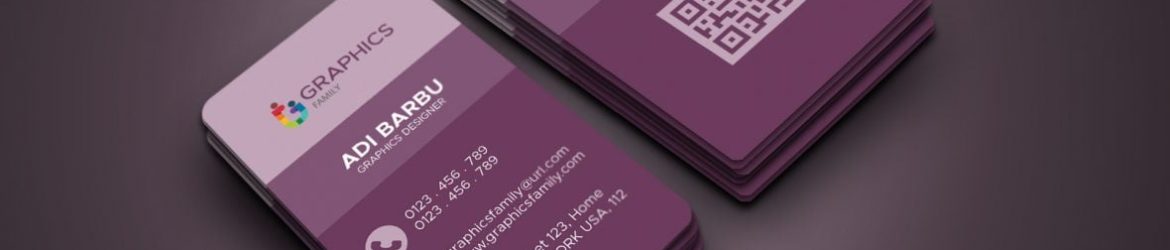 Free Modern Vertical Business Card Template