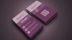 Free Modern Vertical Business Card Template