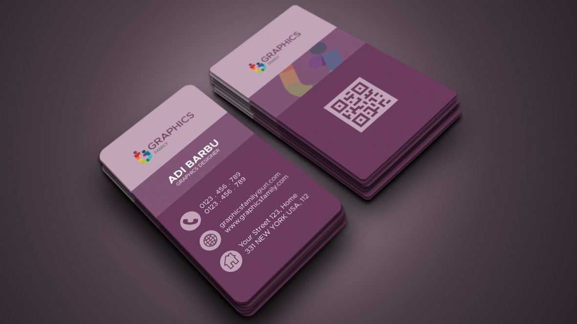 Free Modern Vertical Business Card Template