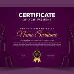 Free Modern Violet Certificate Template