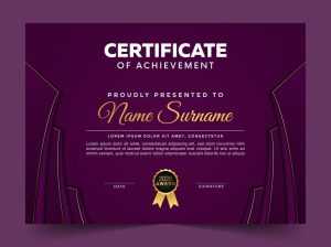 Free Modern Violet Certificate Template
