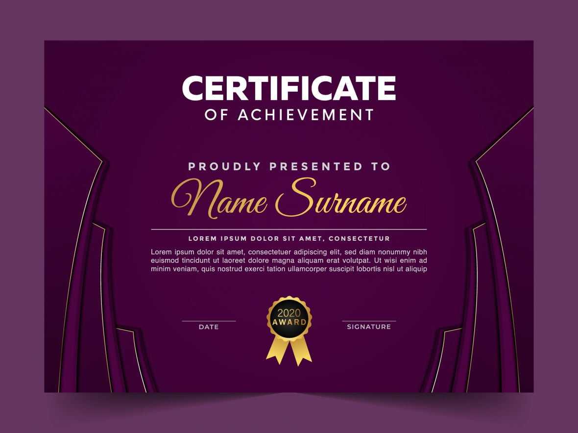 Free Modern Violet Certificate Template