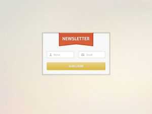 Free Newsletter Form Psd