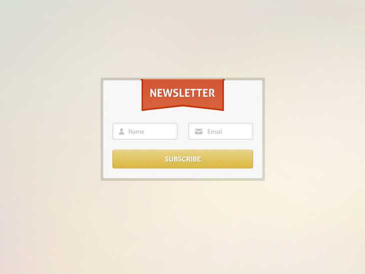 Free Newsletter Form Psd