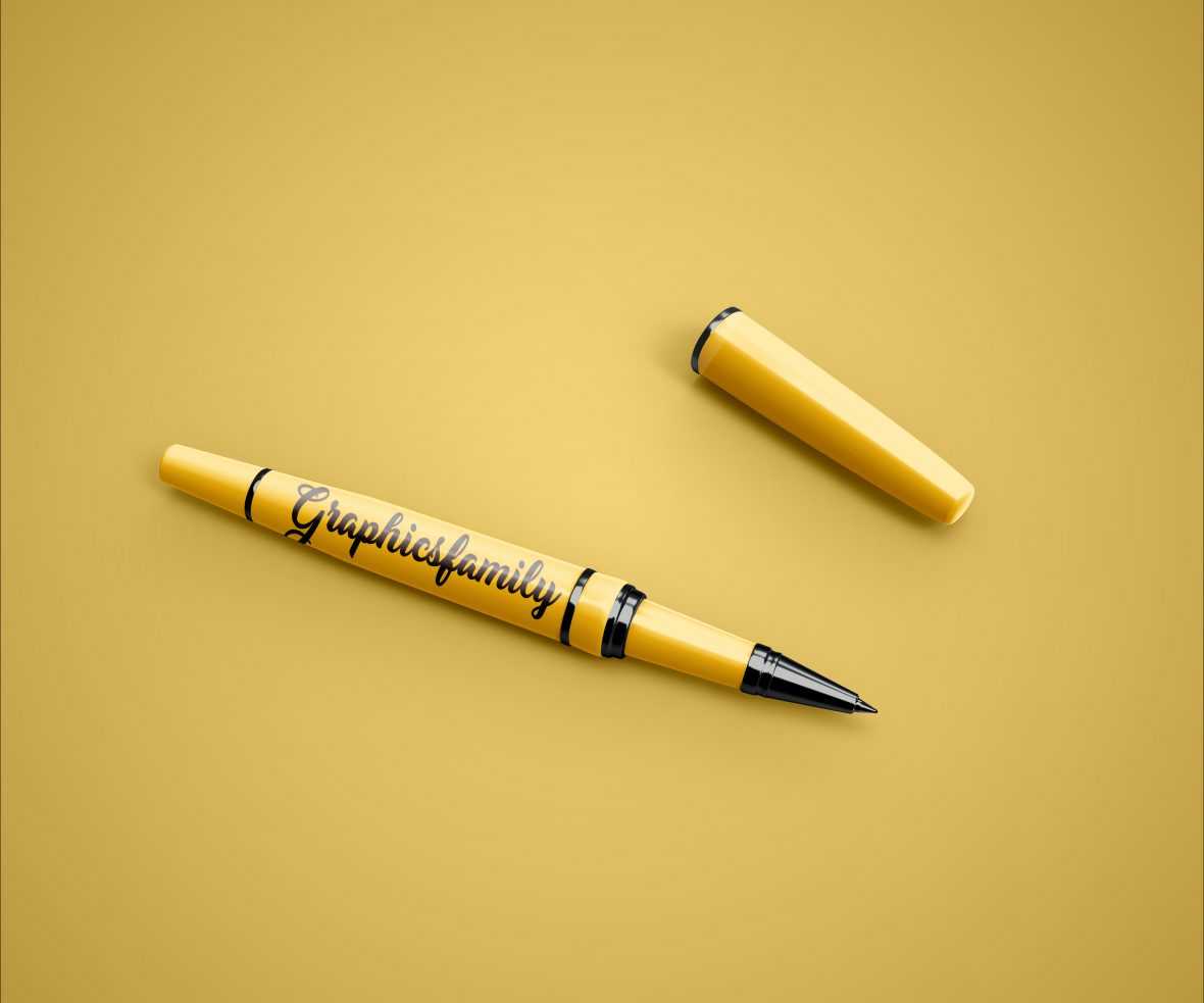 Free Pen Photoshop Mockup