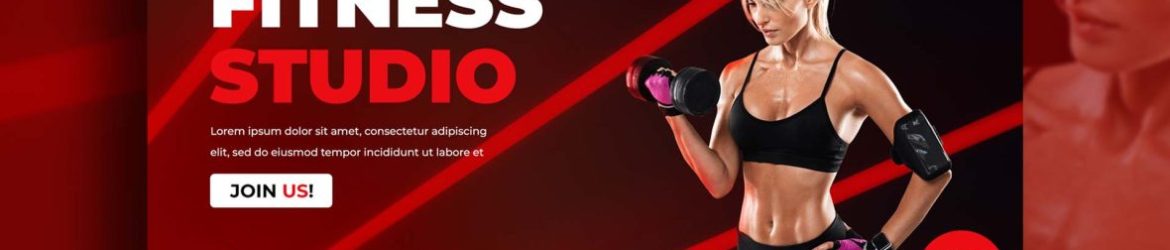 Free Personal Trainer & Fitness Banner Template Design