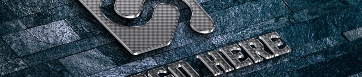 Free Photorealistic 3D Steel Logo Mockup