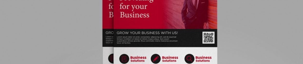 Free Photoshop Abstract Business Flyer with Photo Template