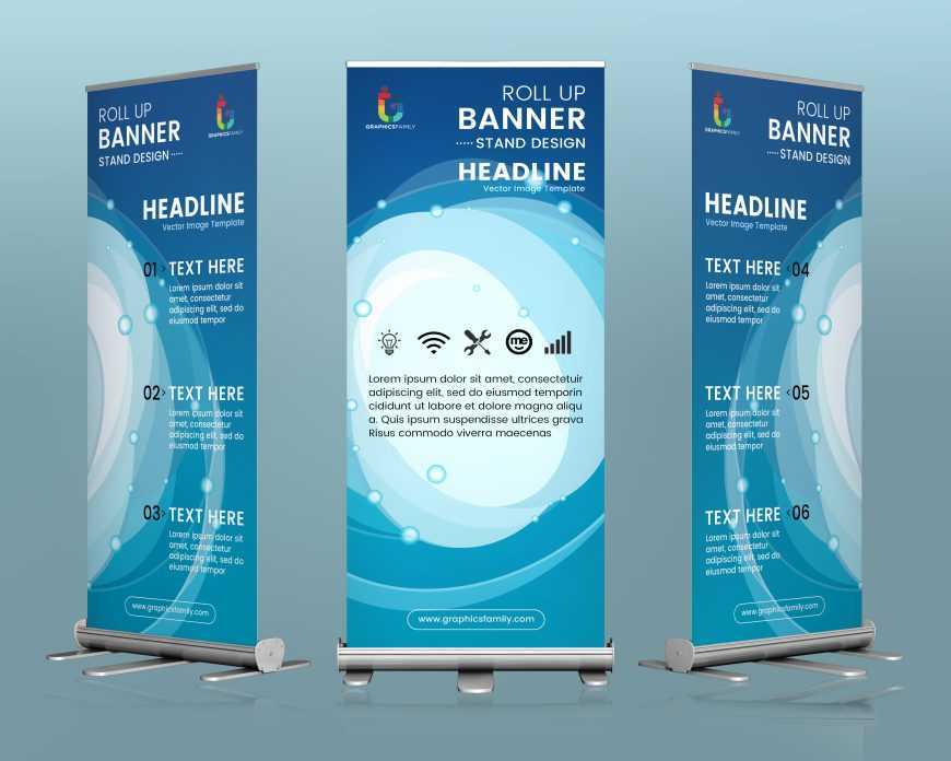 Free Photoshop Business Roll Up Banner Design Template