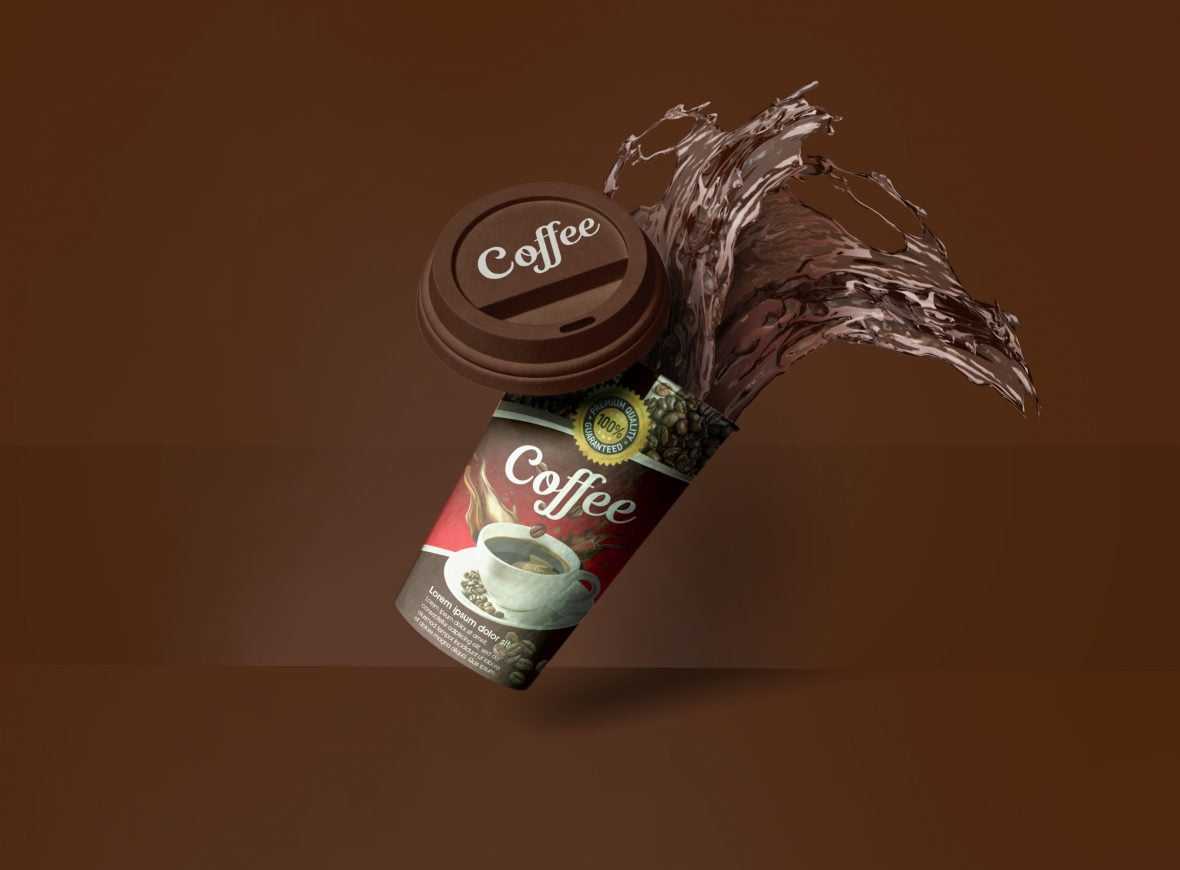 Free Photoshop Coffee Paper Cup Mockup